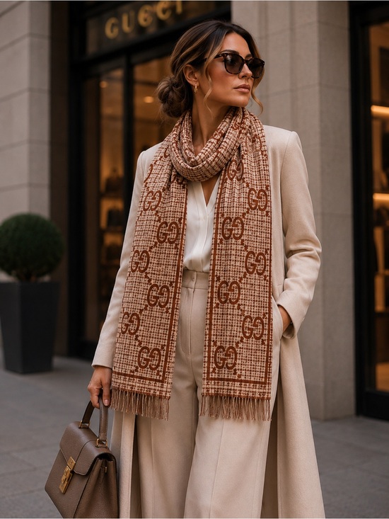 Accessories - Luxury Monogram Scarf – Cashmere & Silk